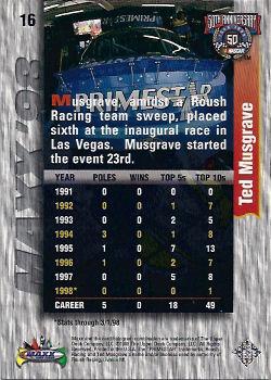 1998 Maxx #16 Ted Musgrave Back
