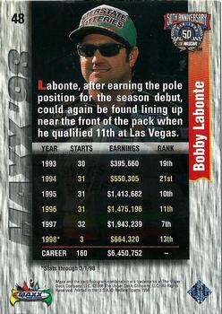 1998 Maxx #48 Bobby Labonte's Car Back