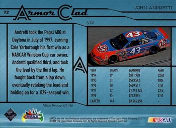 1998 Maxximum #72 John Andretti Back