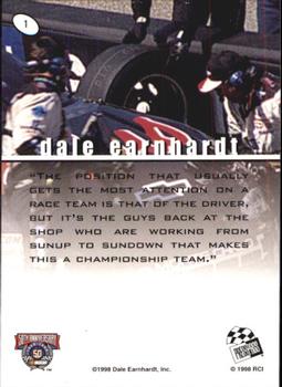 1998 Press Pass Stealth #1 Dale Earnhardt's Car Back
