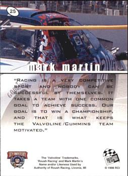 1998 Press Pass Stealth #25 Mark Martin Back
