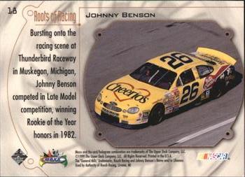 1999 Maxx #18 Johnny Benson Back