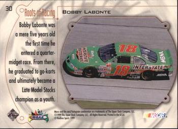 1999 Maxx #30 Bobby Labonte Back