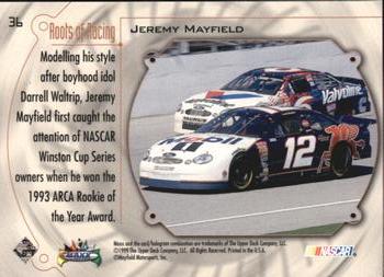 1999 Maxx #36 Jeremy Mayfield Back