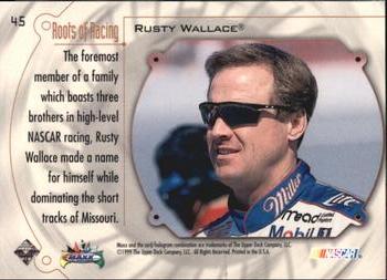 1999 Maxx #45 Rusty Wallace Back