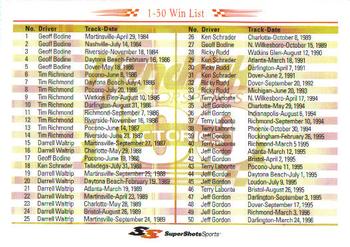 2001 Super Shots Hendrick Motorsports #H21 100-Win list Front