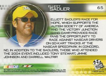 2004 Press Pass Optima #65 Elliott Sadler Back