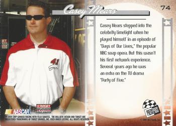 2004 Press Pass Optima #74 Casey Mears Back