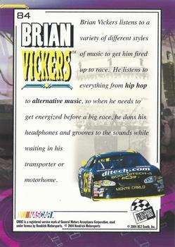 2004 Press Pass Optima #84 Brian Vickers Back
