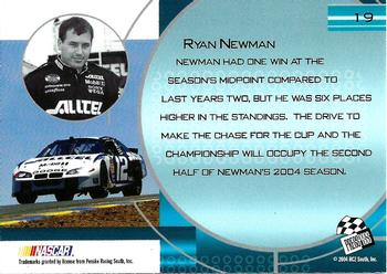 2004 Press Pass Optima #19 Ryan Newman Back