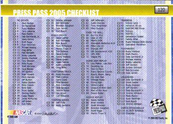 2005 Press Pass #120 Dale Earnhardt Jr. / Jimmie Johnson / Jeff Gordon Back