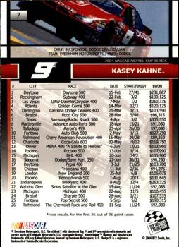 2005 Press Pass #7 Kasey Kahne Back
