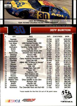 2005 Press Pass #22 Jeff Burton Back