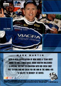 2005 Press Pass #115 Mark Martin Back