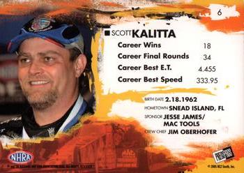2005 Press Pass NHRA #6 Scott Kalitta Back