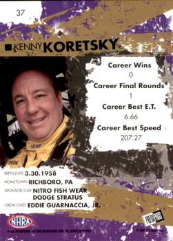 2005 Press Pass NHRA #37 Kenny Koretsky Back