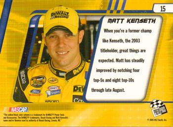 2005 Press Pass Optima #15 Matt Kenseth Back