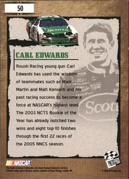 2005 Press Pass Optima #50 Carl Edwards Back