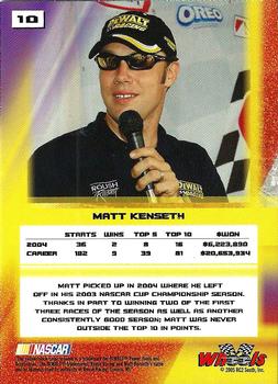 2005 Wheels High Gear #10 Matt Kenseth Back