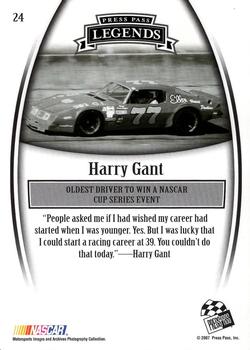 2007 Press Pass Legends #24 Harry Gant Back