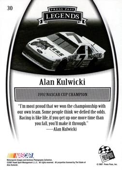 2007 Press Pass Legends #30 Alan Kulwicki Back