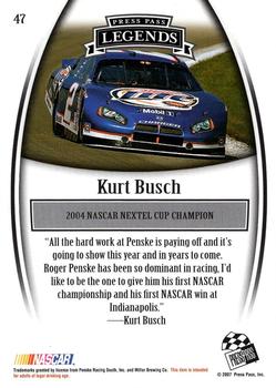 2007 Press Pass Legends #47 Kurt Busch Back