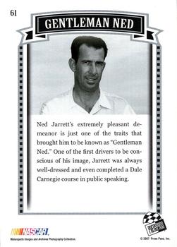 2007 Press Pass Legends #61 Ned Jarrett Back