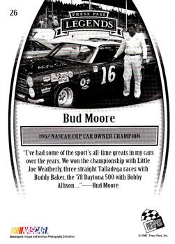 2007 Press Pass Legends #26 Bud Moore Back