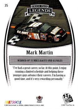 2007 Press Pass Legends #35 Mark Martin Back