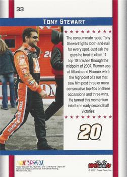 2007 Wheels American Thunder #33 Tony Stewart Back
