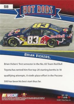 2007 Wheels American Thunder #58 Brian Vickers' Car Back
