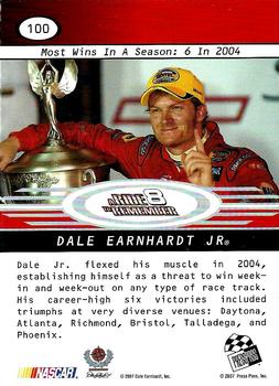 2008 Press Pass #100 Dale Earnhardt Jr. / Most Wins Back