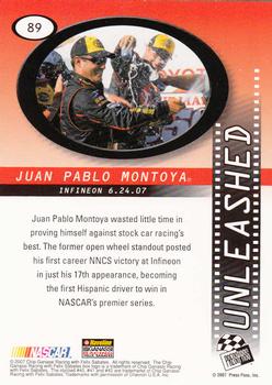 2008 Press Pass #89 Juan Pablo Montoya's Car Back