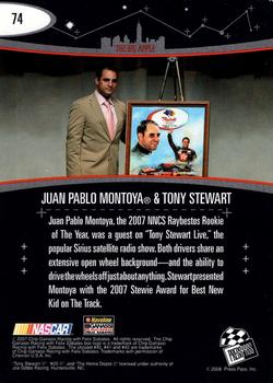 2008 Press Pass Eclipse #74 Tony Stewart / Juan Pablo Montoya Back