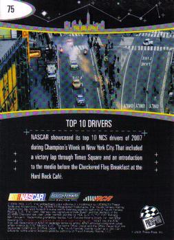 2008 Press Pass Eclipse #75 Top 10 Drivers Back