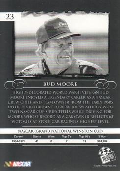 2008 Press Pass Legends #23 Bud Moore Back