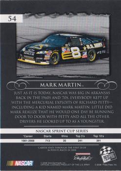 2008 Press Pass Legends #54 Mark Martin Back