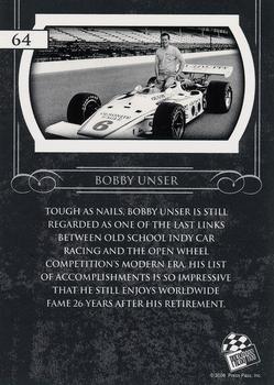 2008 Press Pass Legends #64 Bobby Unser Back