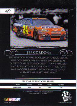 2008 Press Pass Legends #49 Jeff Gordon Back
