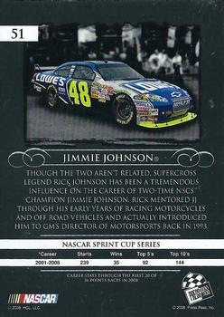 2008 Press Pass Legends #51 Jimmie Johnson Back