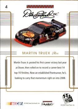 2008 Press Pass Premium #4 Martin Truex Jr. Back