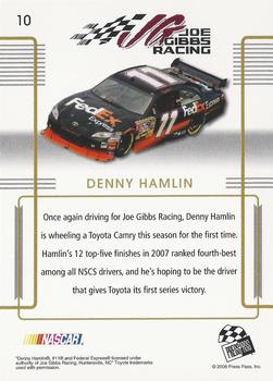 2008 Press Pass Premium #10 Denny Hamlin Back