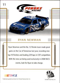 2008 Press Pass Premium #11 Ryan Newman Back