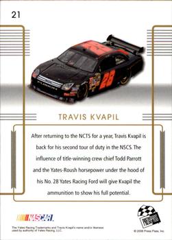2008 Press Pass Premium #21 Travis Kvapil Back
