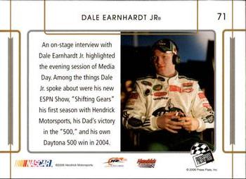 2008 Press Pass Premium #71 Dale Earnhardt Jr. Back