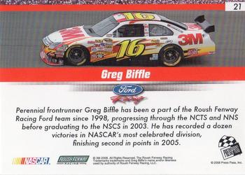 2008 Press Pass Speedway #21 Greg Biffle Back