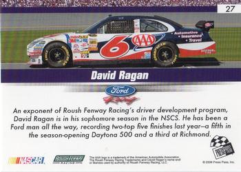 2008 Press Pass Speedway #27 David Ragan Back