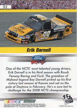 2008 Press Pass Speedway #53 Erik Darnell Back