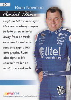 2008 Press Pass Speedway #60 Ryan Newman Back