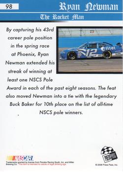2008 Press Pass Speedway #98 Ryan Newman Back